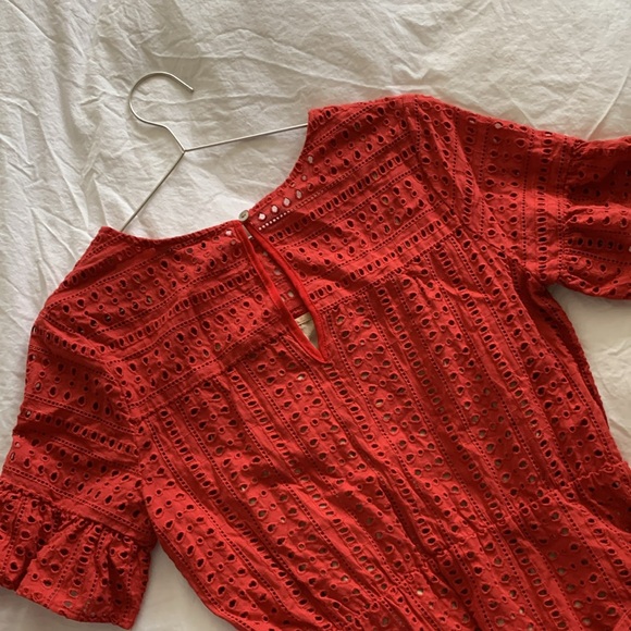 Amour Vert Red Belted Dress - Picture 5 of 7